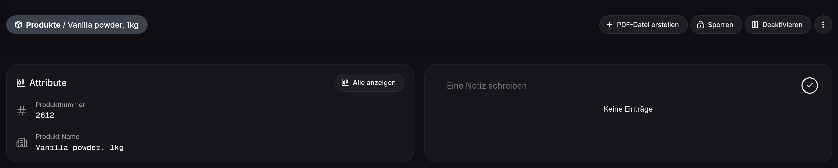 Header-Bereich einer Produktseite in Certiflow